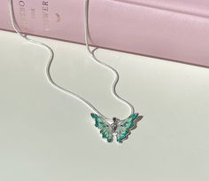 925 silver butterfly necklace 🦋 ✨Comes beautifully gift wrapped  ✨Handmade  ✨Perfect gift for loved ones or lovely treat to ✨yourself  Please contact me if you have any questions 🤍 Handmade Silver Fairy Necklace, Fairy Style Silver Jewelry For Gift, Fairycore Jewelry With Butterfly Charm For Gifts, Fairycore Silver Jewelry Gift, Butterfly Charm Necklace For Birthday, Delicate Butterfly Charm Necklace As A Gift, Fairycore Necklace With Butterfly Charm For Gift, Delicate Butterfly Charm Necklace For Gifts, Dainty Butterfly Charm Necklace For Gift