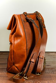 Vintage Leather Backpack For Everyday Carry, Brown Vegetable Tanned Leather Backpack With Adjustable Strap, Brown Vegetable-tanned Leather Backpack With Adjustable Strap, Leather Everyday Carry Backpack, Rugged Leather Backpack For Everyday Carry, Vegetable Tanned Leather Satchel Backpack With Leather Lining, Leather Backpack With Waxed Finish For Everyday, Soft Leather Satchel Backpack In Vegetable Tanned Leather, Oiled Leather Backpack For Daily Use