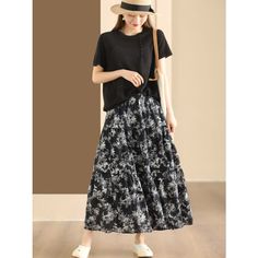 This Women's Summer Vintage Floral Cotton Skirt BN1017 is a stylish addition to any wardrobe. Made with comfortable fabric, its loose fit provides both comfort and fashion. The chic print adds a trendy touch to this elegant skirt, perfect for any summer occasion. Feature Item Code: 7546983809086 Material: Cotton Pattern: Floral Season: Spring,Summer The model height:166cm,weight:50kg Washing Recommendations: Washing : At 40 or 60 degrees . 2. Wash it with the colored laundry, add a colored detergent. Hand wash or machine wash. Loose Skirt, 60 Degrees, Summer Vintage, Elegant Skirt, Floral Vintage, Cotton Skirt, Vintage Summer, Pattern Floral, Kawaii Fashion