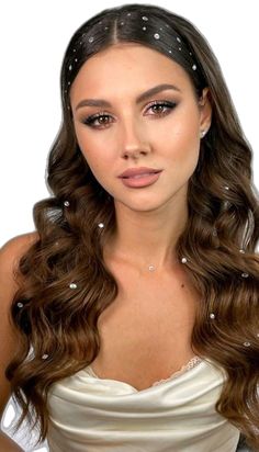 Sleek Prom Hair, Cute Prom Hairstyles, Simple Prom Hair, Birthday Hairstyles, Prom Hair Down, Ball Hairstyles, Formal Hair, Hoco Hairstyles, Smink Inspiration