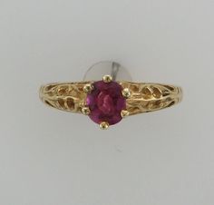 Ladies 14 Karat Yellow Gold Filigree Ruby by PattyHansenGallery, $820.00 Gold Filigree, July Birthstone, Filigree Ring, Lovely Jewellery, Ruby Ring, Solitaire Ring, Ring Set, Ring Sets, Favorite Jewelry