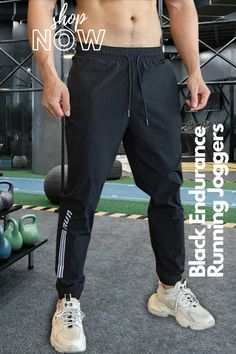 Whether you're hitting the track, heading to the gym, or just want to stay comfy on your rest days, the Endurance Running Sweatpants are designed to meet your needs.#ActiveMen #SportyStyle #TrainingShorts #RunnersShorts #FitnessFashion #PerformanceWear #MensFitness #Athleisure #StayActive #GymFashion #OutdoorWorkout #ExerciseInStyle #SportShorts #ActiveLifestyle Black Activewear With Elastic Waistband And Athletic Fit, Functional Athletic Fit Joggers With Elastic Waistband, Black Activewear With Elastic Waistband For Sports, Technical Activewear For Jogging, Black Breathable Running Bottoms, Breathable Athletic Fit Activewear For Jogging, Breathable Functional Joggers For Training, Breathable Functional Training Joggers, Go-dry Athletic Fit Activewear For Jogging