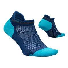 Enhanced fit and feel. If you're looking for the best performance sock on the planet. Feetures Elite socks have it all. Specifications: Targeted Compression and anatomical design provide an unmatched Custom-Like Fit. Max cushion: Engineered with anatomical design and Targeted Compression, providing a Custom-Like Fit and reduced risk of blisters, plus Max Cushion for added impact protection. mum cushioning and comfort that protects the foot. No Show Tab: Rests below the ankle. Sustainable: Socks Blue Anti-odor Sports Socks, Blue Anti-odor Sporty Socks, Sporty Blue Running Socks, Blue Anti-odor Socks For Running, Blue Anti-odor Running Socks, Blue Stretch Sporty Socks, Comfortable Blue Sports Socks, Sporty Stretch Blue Socks, Comfortable Blue Training Socks