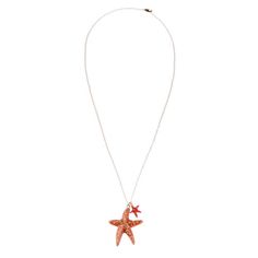 This attractive necklace set features a starfish design. Adding a unique style with this fun necklace set! Color: Gold, Orange Material: Enamel Coated, Metal Casting, Gold Plated Dimensions (Size): Necklace: Approx. 29" L + 3.25" extender, Pendant: 2.25" Drop and 0.75" Drop (Lobster Claw Closure); Earrings: Approx. 1" Drop x 0.7" W (Fish Hook) Style: Starfish, Ocean, Statement Necklace, Fashion Quantity: 1 Set includes 1 necklace and matching earrings Lead Compliant Starfish Design, Orange Material, Star Pendant Necklace, Ocean Inspired, Sea Star, Necklace Fashion, Gold Orange, Cool Necklaces, Ocean Inspiration