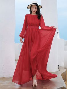 DescriptionStyleBohemianSleeve LengthLong SleeveFabricChiffonDesignBacklessPatternSolid ColorOccasionBeachSeasonFallGroupWomenGenderWomenWeight0.5kg Long Sleeve Beach Wedding Dress, Backless Long Sleeve, Red Wedding Dresses, White Maxi Dress, Dress Chiffon, Chiffon Maxi Dress, White Maxi, Beach Wedding Dress, White Maxi Dresses