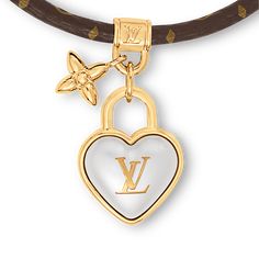 LOUIS VUITTON® - Heart Padlock Bracelet - Monogram Padlock Bracelet, Lv Jewelry, Ysl Necklace, Louis Vuitton Necklace, Louis Vuitton Pattern, Jewelry Closet, Paris Bracelet, Louis Vuitton Bracelet, Lux Fashion