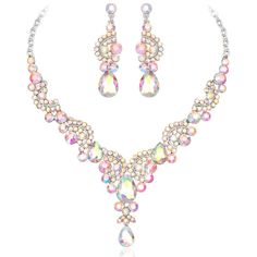 PRICES MAY VARY. Elegant floral cluster wave wedding jewelry set with pear-shaped drop for bridesmaid or bride. This CSY Jewelry set is made of rhinestone crystals. Wearing a strapless dinner dress, formal gown or casual wear, matching this drop costume necklace earrings sets, it will make you more eye-catching in wedding ceremony, reception, party, dance and other gorgeous events. This beautiful statement jewelry set is wonderful wedding holiday jewelry, which can serve as an eye-catching ornam White Teardrop Jewelry Sets For Party, Aunt Niece, Costume Necklace, Earrings Sets, Costume Jewelry Sets, Party Dance, Costume Necklaces, Amethyst Gold, Daughter Mother