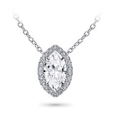 This halo pendant setting is stunning and can be set with a marquise cut center diamond of your choice from 0,20-5.0ct. This pendant features approx. 18 G-H VS diamonds at approx. 0.20cttw. Metal options are 14k and 18k white and yellow gold, 18k rose, or platinum and includes a 16 chain. Marquise Brilliant Cut Diamond Necklace, Marquise Diamond Jewelry With Halo Design, Diamond White Marquise Halo Jewelry, Marquise Diamond Halo Jewelry, Diamond Pendants Designs, Marquise Diamond Ring, Marquise Ring, Diamond Solitaire Necklace, Diamond Jewelry Designs