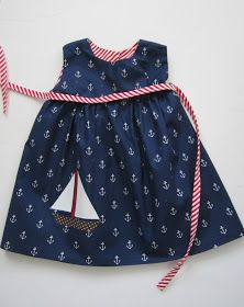 Sweet Magnolia Way: Sailboat Dress ~ Out to Sea Fabric Sea Fabric, Kids Frock, Christmas Dresses, Sweet Magnolia, Baby Dress Design, Girl Dress Patterns, Sailor Dress, Sarah Jane, Girl Christmas