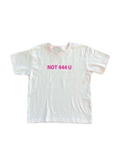 NOT 444 U BABY TEE<3 - this design is a self fixated original! - everything is handmade & made to order - ships from cali - this design is screen printed - available in colors light pink, black, & white - can choose your ink colors in either white, hot pink, black or brown (please note for black tops we can ONLY use white ink) - tank version also available in our shop Models is wearing size M CHECK OUT OUR WEBSITE SELFFIXATED.COM FOR EXCLUSIVE ITEMS/DISCOUNTS & FOLLOW US ON INSTAGRAM & TIKTOK FO Word Shirts Graphic Tees, Praying Aesthetic, Feminist Tshirt, Silly Shirt, Printed Crop Top, Baby Tees, Y2k Top, White Hot, Crop Top Outfits