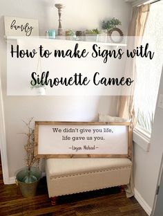 a sign that says, how to make signs with silhouette canes we didn't give you life, life gave us you