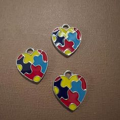 Autism heart puzzle charms Select your quantity About the size of a quarter * Heart Puzzle, Puzzle Piece, Puzzle Pieces, Atlanta Ga, Atlanta, Enamel Pins, Charms, The Selection, Craft Supplies