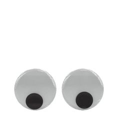 two black and white eyeballs on a white background