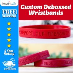 Introducing our Debossed Wristbands, meticulously crafted with precision-engraved lettering. Each customized message is expertly etched into the silicone using an advanced imprint mold, resulting in a deep-cut effect. These 1/2-inch wristbands serve as eye-catching accessories, perfect for promoting fundraisers, advertisements, and campaigns. With our affordable prices, you can choose from a range of captivating styles, including embellished solid, segmented, or swirled debossed bands. Rest assured, your message and artwork will be seamlessly molded directly into the wristbands. Crafted from hypoallergenic and non-toxic silicone, our wristbands are not only safe but also highly sought-after for branding opportunities. They offer an excellent way to showcase support for your community group Silicone Bracelets, Party Favours, Text Logo, One Drop, Promotional Item, Promote Your Business, Wristbands, Community Group, Trade Show