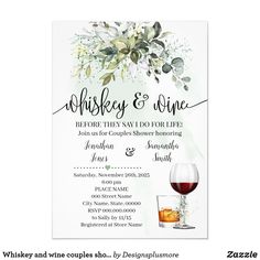 an image of a wine tasting card with the words whiskey and wine written on it