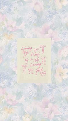 a pink and blue flowered wallpaper with the words, living life is a long way