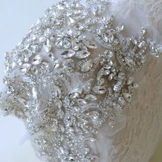 "Exquisite rhinestone applique - high quality crystal rhinestone. Size: Width: 9.5\" (24 cm) Length: 14.6\" (37 cm) Perfect for a DIY bridal garter, bridal dress, wedding dress, bridal sash, belts, headpiece, baby headband (as well as many other DIY projects). Stones are all prong set, and sewn into the mesh backing. Application: Heat Press, Sew on, Iron on Price is for one piece, more in stock. We offer special discounts for designers and wholesale orders! Please send us your phone number if yo Crystal Embellished Bridal Belt, Fitted Bridal Belt With Rhinestones And Crystal, Fitted Rhinestone Bridal Belt For Wedding, Bridal Belt With Rhinestones And Crystal, Fitted Crystal Bridal Belt Embellished, Fitted Crystal Embellished Bridal Belt, Embellished Crystal Bridal Belt, Crystal Bridal Belt With Rhinestones For Wedding, Fitted White Crystal Bridal Accessories