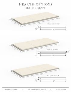 three different sizes of mattresses with measurements