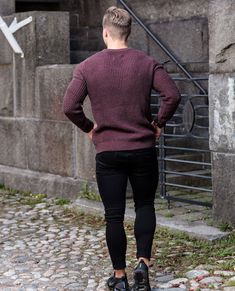 Wine red knit from JACK & JONES Special Promotion, Wine Red, Jack Jones, Fudge, New Product, Jumper, Men Sweater, Wine, Knitting