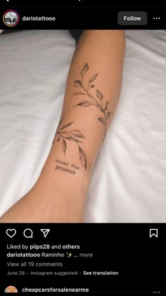 a person with a tattoo on their leg