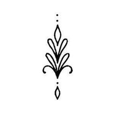 a black and white drawing of a flower with leaves on it's side, in the shape of a floret