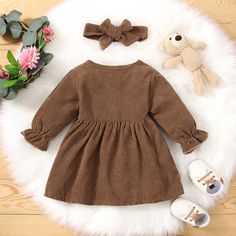 Pattern: solid Color: Brown, wine red, coffee, beige, dark green Height: 80cm, 90cm, 100cm, 110cm, 120cm Sleeves: long sleeves Thickness: normal Fabric: Polyester Gender: girl Listing: Winter 2021 Season: winter, spring and Autumn Kids Winter Outfits, Trendy Girls Outfits, Girls Closet, Red Coffee, Girls Fall Outfits, Doll Wardrobe, Toddler Kids