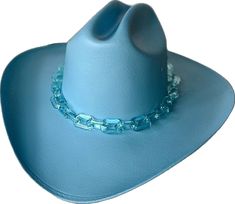 Blue Cowboy Hat, Bachelorette Cowgirl, Cowgirl Hat, Cowgirl Hats, Cowboy Hat, Sky Blue, Cowboy Hats, Blue Sky, Cowboy