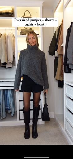 Cable Knit Jumper Dress, Knit Jumper Dress, Jumper Shorts, Dress And Boots, Oversized Jumper, Cable Knit Jumper, Tights And Boots, Shorts With Tights, Jumper Dress