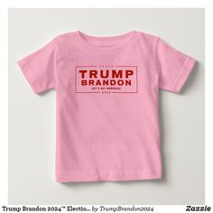 Trump Brandon 2024™ Election Pink Baby T-Shirt