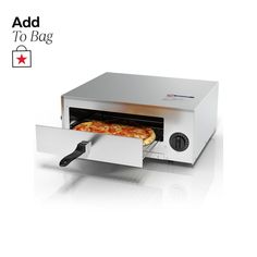 an image of a pizza being cooked in a toaster oven