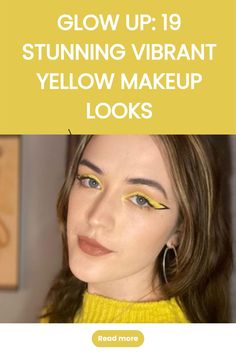 Yellow Makeup Looks Makeup Looks Yellow, Yellow Makeup Looks, Yellow Eyeliner, Style In 2023, Classic Eyeliner, Sunshine Vibes, Beautiful Makeup Looks, Yellow Makeup, Yellow Eyeshadow