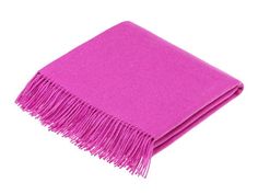 a bright pink scarf with fringes