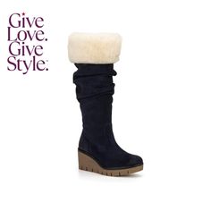 in stock Chic Suede Wedge Boots, Wedge Boots, Buy Vintage, Pick Up, In Store, Wedges, Buy Online, Navy, Boots