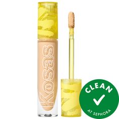 A super creamy, skincare-packed clean concealer with medium coverage and a fresh, hydrated, radiant finish. Non-comedogenic. Safe for sensitive skin. Clean Concealer, Brightening Concealer, Full Coverage Concealer, Too Faced Concealer, Media Coverage, Eye Cream, Hyaluronic Acid, Concealer, Sephora