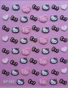 Hello Kitty Nail, Hello Kitty Nails Art, Kitty Nail, Hello Kitty Makeup, Stickers Cartoon, Nail Stickers Decals, Cute Hello Kitty, Hello Kitty Nails, Designs Nail