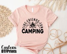 Fire Friends Fun Camping Shirt, Campfire Adventure Tee, Outdoor Fun Tee, Summer Camp Gift, Nature Lover Gift, Camping Crew Shirt, Camp Squad Tee  🎈HOW TO ORDER 1-) Please, check and review all the photos. 2-) Choose your t-shirt size and color. *Different styles of shirts may have different shades of same color choice due to different manufacturer brands. *For this reason, we recommend you to match shirts from the same styles if you want precisely matching colors (ex. Unisex, V-necks, Toddler, Summer Camp Shirt With Crew Neck For Outdoor, Summer Crew Neck Camp Shirt For Outdoor, Crew Neck Camp Shirt For Summer Outdoor Activities, Crew Neck Camp Shirt For Summer Outdoor, Summer Camping Top With Letter Print, Summer Camping Tops With Letter Print, Custom Print T-shirt For Summer Outdoor Activities, Summer Cotton Camp Shirt For Outdoor Activities, Cotton Camp Shirt For Summer Outdoor Activities