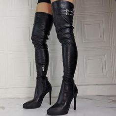 Great shopping ideas for Womens Fashion Sexy Pointy Toe Buckle Strap Stretchy Over Knee Boots High Heels , Women's Shoes Cowboy Shoes, Over Knee Boots, Rounded Toe Boots, Womens Mid Calf Boots, Toe Boots, Black Boots Women, Classic Boots, Mid Calf Boots, Thigh High Boots