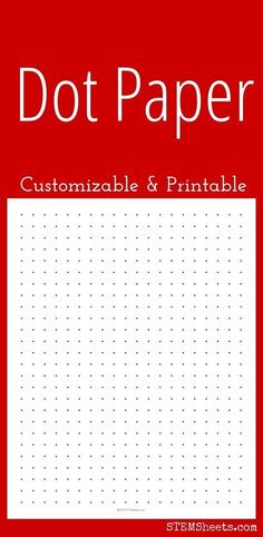 a red dot paper with white dots and the words, dot paper customizable & printable