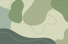 an abstract green and beige background with wavy lines in the shape of trees or bushes