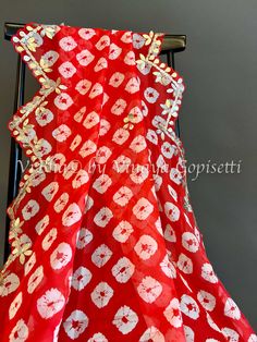 Red Organza Tie and Dye Dupatta Festive Bandhani Print Georgette Dupatta, Summer Organza Dupatta With Traditional Drape, Red Georgette Dupatta For Celebration, Red Silk Dupatta For Celebration, Festive Red Chanderi Dupatta, Red Chanderi Dupatta In Traditional Drape, Traditional Summer Organza Salwar Kameez, Red Chanderi Dupatta For Diwali, Summer Anarkali Dupatta With Gota Work