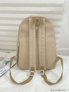 BagForLove - Student Backpack: Spacious Womens School Bag with Ample Storage Product Description Color Khaki Composition 100% Polyamide Bag Size Medium Pattern Type Plain Material Polyamide Type Classic Backpack Size Chart INCH CM Strap Length Bag Height Bag Width Bag Length 39.4 inch 15.7 inch 5.5 inch 11.8 inch Strap Length Bag Height Bag Width Bag Length 100 cm 40 cm 14 cm 30 cm Details Pictures Similar Products h2 { text-align: center; } /* æ¢è¡ */ li{ white-space: normal; word-break: brea Khaki Bags For Students Back To School, Trendy Khaki Backpack For School, Casual Khaki Bag For Students, Trendy Khaki School Backpack, Large Capacity Khaki Bag For Back To School, Khaki Large Capacity Bag For Back To School, Back To School Khaki Bags For Daily Use, Khaki Standard Backpack For School, Trendy Khaki Bags For Back To School