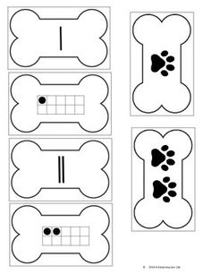 printable dog bone and paw cut outs