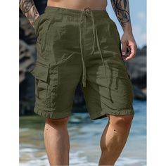 Season:Spring  Summer; Fabric:Linen Cotton Blend; Gender:Men's; Style:Hawaiian,Casual; Elasticity:Inelastic; Occasion:Beach,Outdoor; Fit Type:Regular Fit; Waistline:Mid Waist; Pattern:Plain; Design:Multi Pocket,Drawstring,Elastic Waist; Pants Type:Summer Shorts,Linen Shorts,Beach Shorts,Shorts; Fly Type:Elasticity,Drawstring; Front page:FF; Listing Date:05/05/2024; Pants Length:Knee Length Tuxedo Shirt Men, Beach Fit, Shorts Linen, Womens Basic Tops, Beach Fabric, Mens Outdoor Jackets, Linen Shirt Men, Navy Blue Shorts, Graduation Outfit