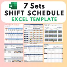 the 7 sets of shift schedule excel template