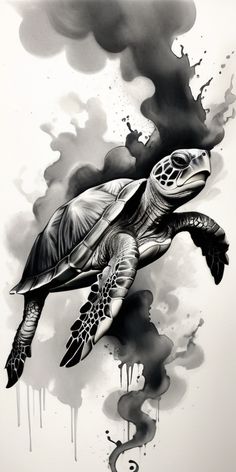 TURTLE WAVE TATTOO DESIGN Black And Grey Sea Turtle Tattoo, Turtle Tattoo Ideas Men, Turtle Wave Tattoo, Turtle Tattoo Ideas, Turtle Artwork, Graffiti Alphabet Styles, Wave Tattoo Design