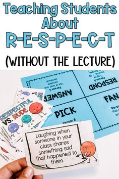 teaching students about respect without the lecture is easy with these free printable booklets