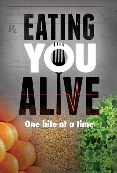 the cover of eating you alive one bite at a time, with oranges and lettuce