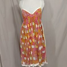 Fabulous Colors And Design On This All Silk Lounge Wear Dress By Letarte. Never Worn, With Original Tags. Does Have Some Loss Of Strech To Elastic, Is Labeled S/M But As Is More Suited Toward The Med. Backless Feminine Multicolor Sundress For Beach, Feminine Multicolor Sundress For Vacation, Pink Bohemian Sundress For Spring, Multicolor Sundress For Spring Beach Cover-up, Pink Flowy Sundress For Beachwear, Pink Beach Cover-up Dress For Beach Season, Pink Flowy Lined Sundress, Flowy Pink Sundress For Beachwear, Pink Summer Sundress For Party