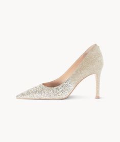 Introducing the Golden Sparkling 4.0 ✨👠 Breathable air-touch foam, anti-slip rubber outsole, and high resilience support make these heels a must-have! Steal the show at your next party invite with leg-lengthening 90mm heels. 💃 #ComfortableHeels #HeelsForWomen Wedding Shoes With 4-inch Heel And Round Toe, Glamorous Wedding Shoes With 4-inch Heel For Evening, Champagne Heels With 4-inch Heel For Gala, Luxury Wedding Shoes With 4-inch Heel, Glamorous Wedding Shoes With Heel Strap For Events, Glamorous Wedding Shoes With 4-inch Heel And Round Toe, Sparkling Almond Toe Heels For Evening, Elegant Closed Toe Wedding Shoes With 4-inch Heel, Elegant Silver Court Shoes With 4-inch Heel