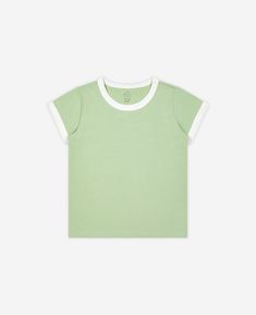 Nothing is more comfortable than a short sleeve t-shirt on a warm, sunny day. Whether they're running through the grassy field or building sand castles on a beach, the contrast tee is made to keep your child comfortable during those warm, sunny days. Pair this with Contrast Trim Leggings - Moss for the perfect, sunny day outfit. Relaxed Fit Short Sleeve T-shirt For Playwear, Summer Crew Neck Top For Playwear, Summer Playwear Tops Short Sleeve, Summer Playwear Tops With Short Sleeves, Casual Cotton T-shirt For Playtime, Relaxed Fit Tops For Summer Playwear, Summer Tops For Playwear With Relaxed Fit, Relaxed Summer Tops For Playwear, Summer Playwear Crew Neck T-shirt